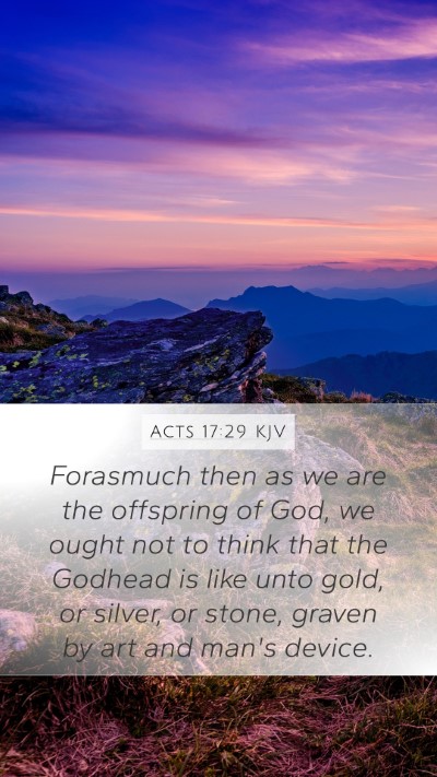 Acts 17:29 KJV Bible Verse Image