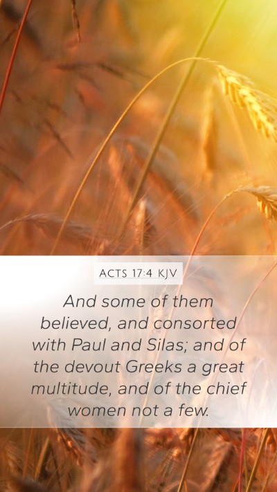 Acts 17:4 KJV Bible Verse Image