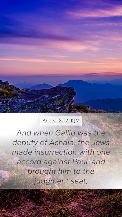 Acts 18:12 KJV Bible Verse Image