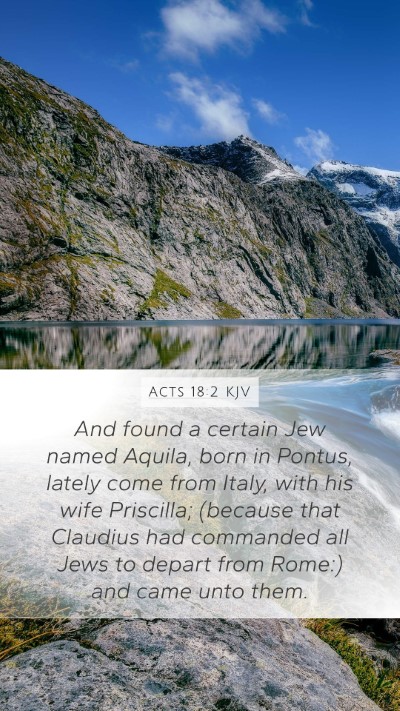 Acts 18:2 KJV Bible Verse Image