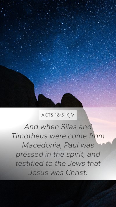 Acts 18:5 KJV Bible Verse Image