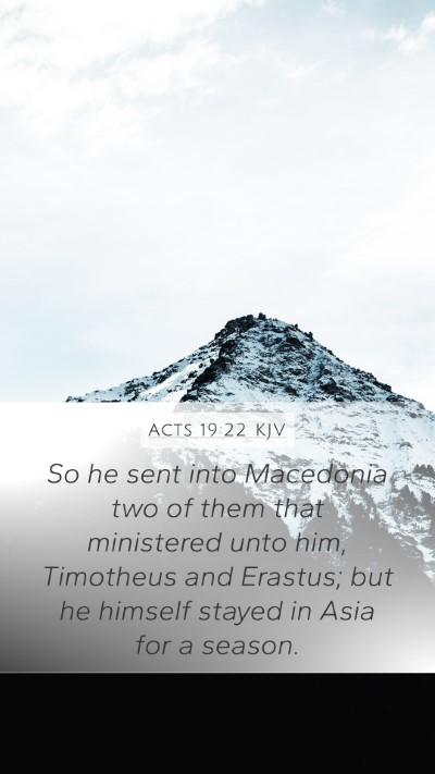 Acts 19:22 KJV Bible Verse Image