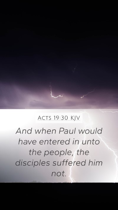 Acts 19:30 KJV Mobile Phone Wallpaper - And when Paul would have entered in unto the - Mobile Bible Verse Wallpaper