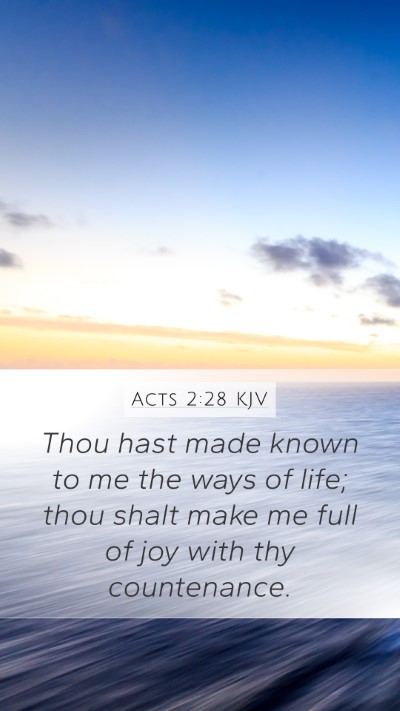 Acts 2:28 KJV Bible Verse Image