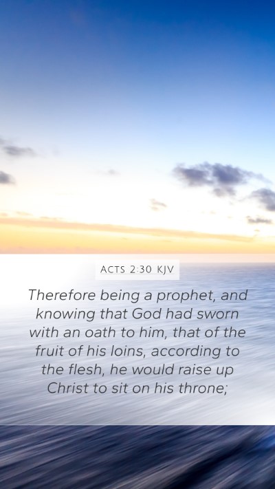 Acts 2:30 KJV Bible Verse Image