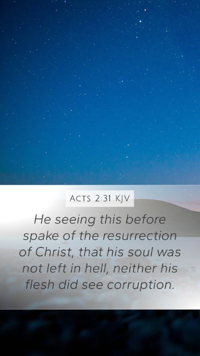 Acts 2:31 KJV Bible Verse Image