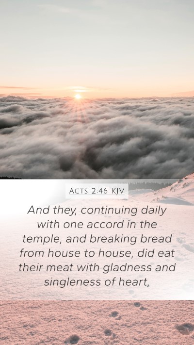 Acts 2:46 KJV Bible Verse Image