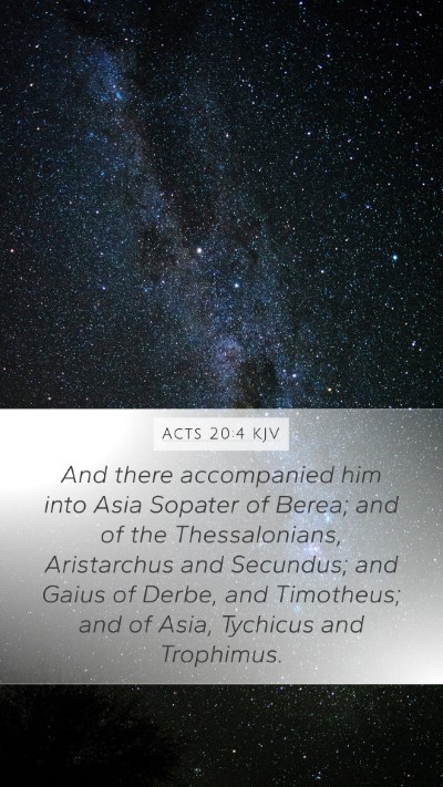 Acts 20:4 KJV Bible Verse Image