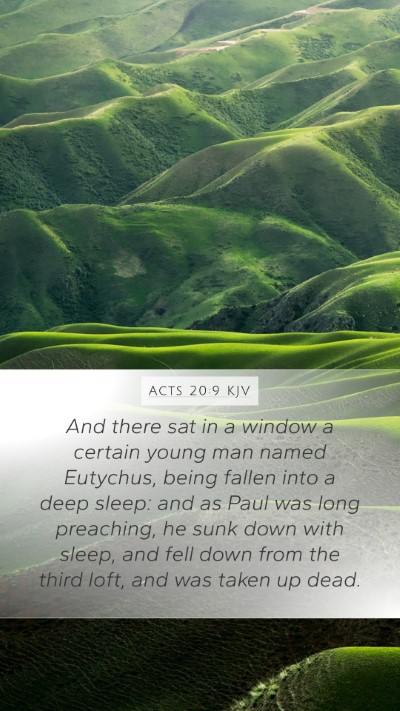 Acts 20:9 KJV Bible Verse Image