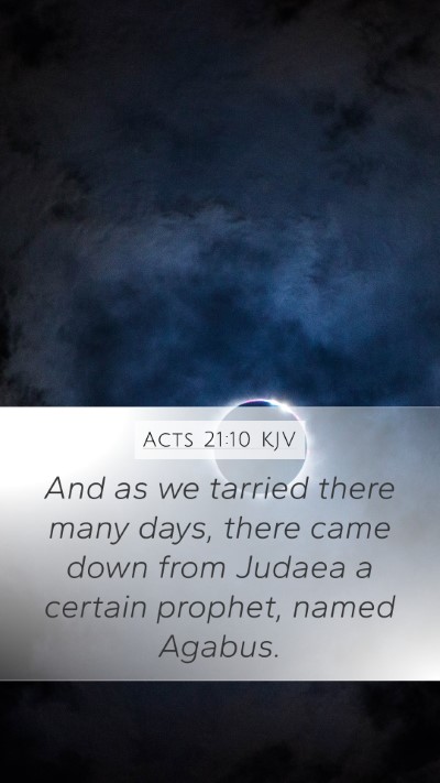 Acts 21:10 KJV Bible Verse Image