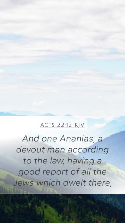 Acts 22:12 KJV Bible Verse Image