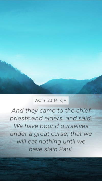 Acts 23:14 KJV Bible Verse Image