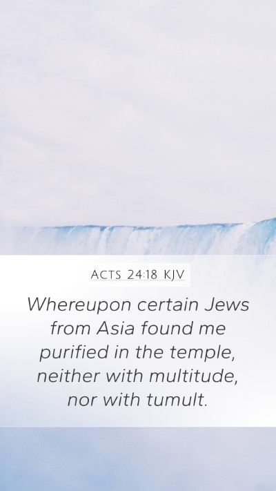 Acts 24:18 KJV Bible Verse Image