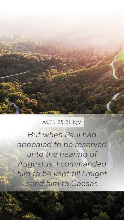 Acts 25:21 KJV Bible Verse Image