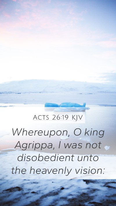 Acts 26:19 KJV Bible Verse Image
