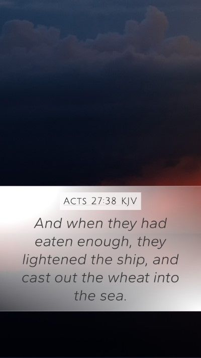 Acts 27:38 KJV Bible Verse Image