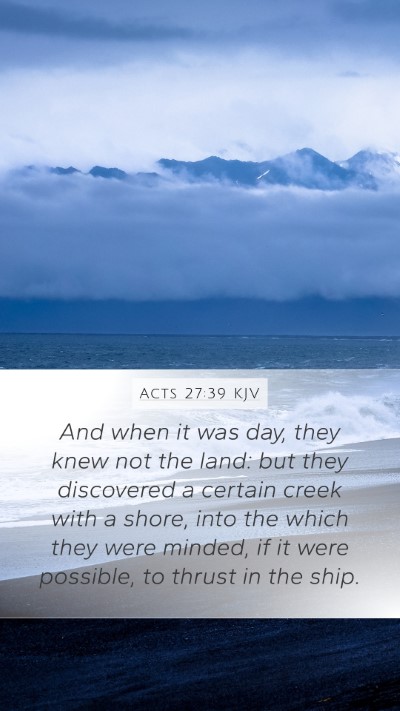 Acts 27:39 KJV Bible Verse Image