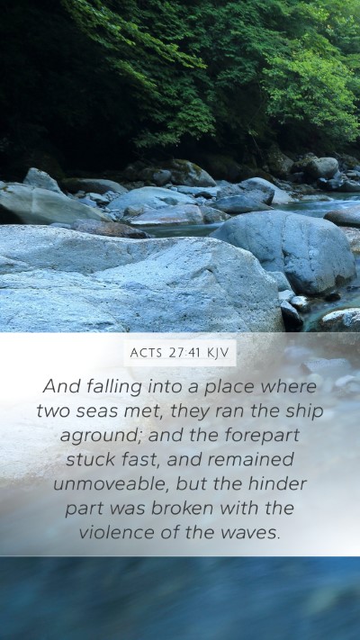 Acts 27:41 KJV Bible Verse Image