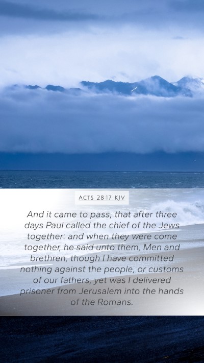 Acts 28:17 KJV Bible Verse Image