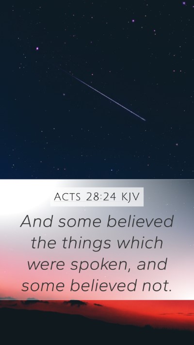Acts 28:24 KJV Bible Verse Image