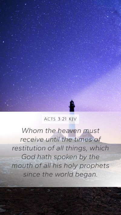 Acts 3:21 KJV Bible Verse Image
