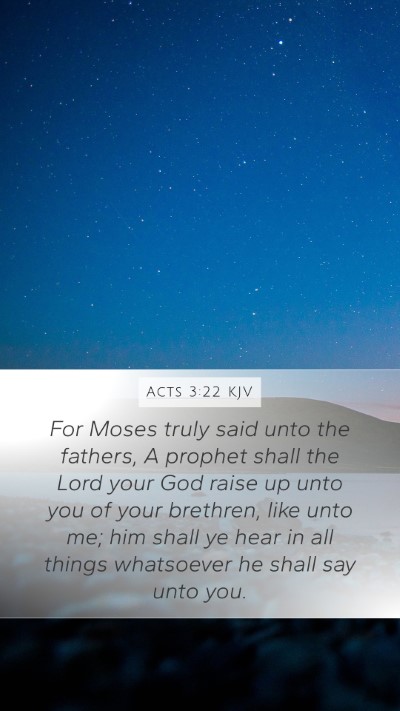 Acts 3:22 KJV Bible Verse Image