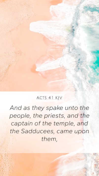 Acts 4:1 KJV Bible Verse Image