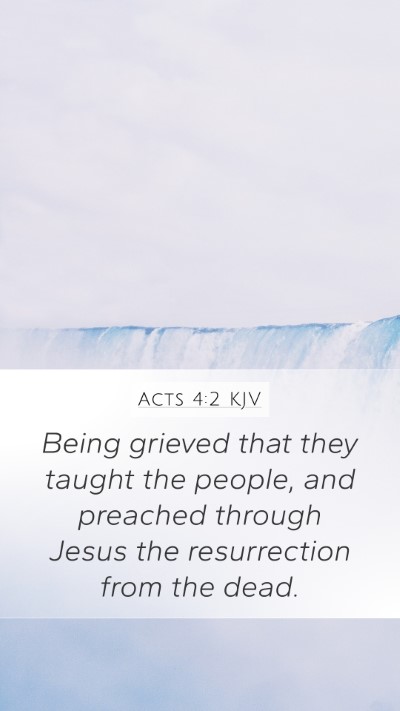 Acts 4:2 KJV Bible Verse Image