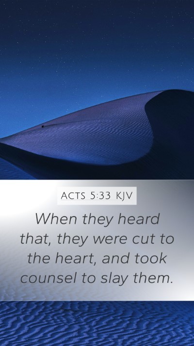 Acts 5:33 KJV Bible Verse Image
