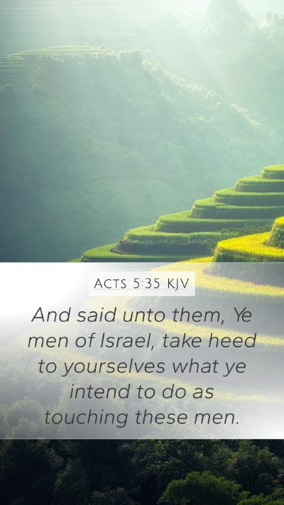 Acts 5:35 KJV Bible Verse Image