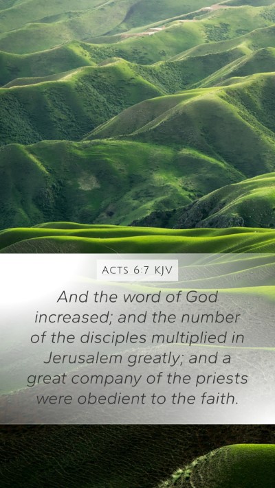 Acts 6:7 KJV Bible Verse Image