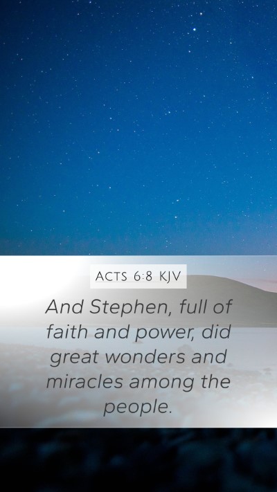 Acts 6:8 KJV Bible Verse Image