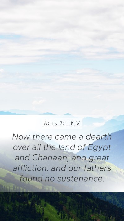 Acts 7:11 KJV Bible Verse Image