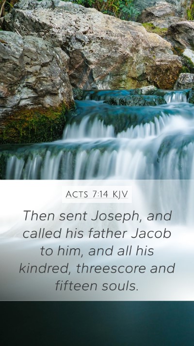 Acts 7:14 KJV Bible Verse Image