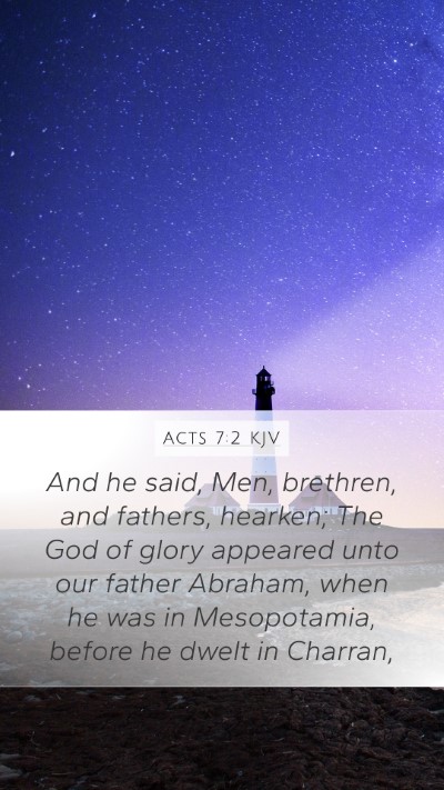 Acts 7:2 KJV Bible Verse Image