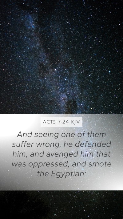 Acts 7:24 KJV Bible Verse Image