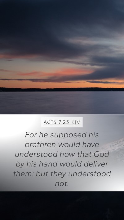 Acts 7:25 KJV Bible Verse Image