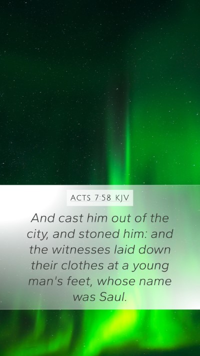 Acts 7:58 KJV Bible Verse Image