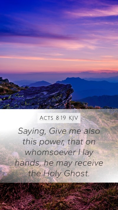 Acts 8:19 KJV Bible Verse Image