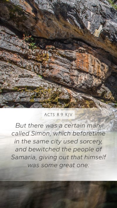 Acts 8:9 KJV Bible Verse Image