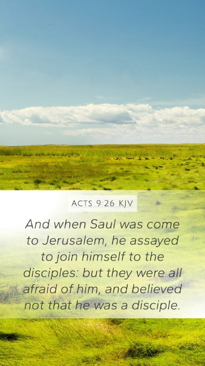 Acts 9:26 KJV Bible Verse Image