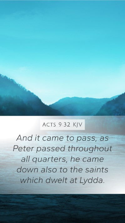 Acts 9:32 KJV Bible Verse Image