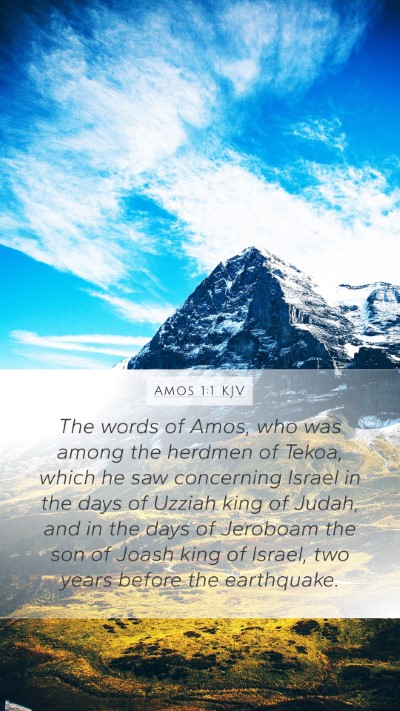 Amos 1:1 KJV Bible Verse Image
