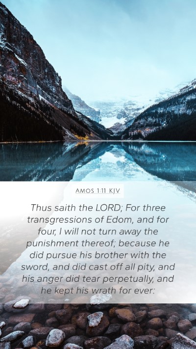 Amos 1:11 KJV Bible Verse Image
