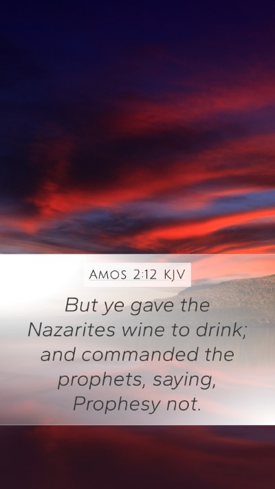 Amos 2:12 KJV Bible Verse Image