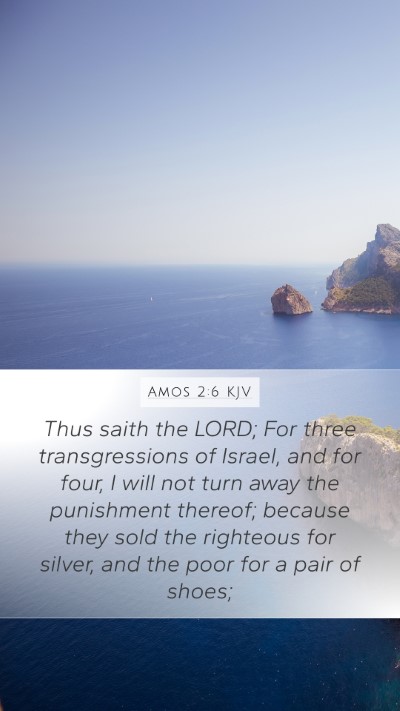 Amos 2:6 KJV Bible Verse Image