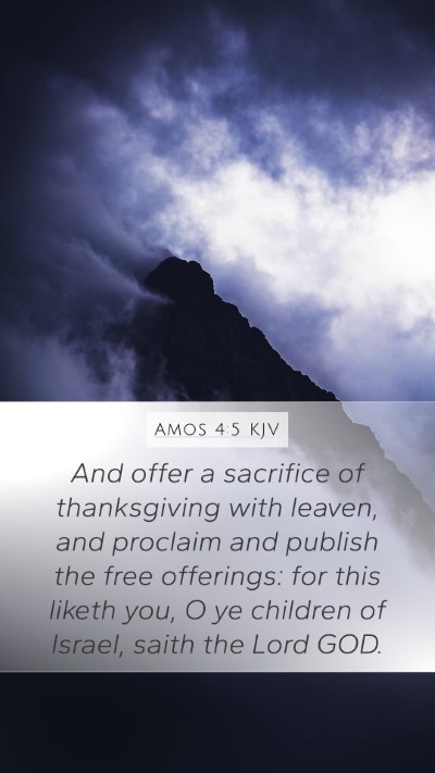 Amos 4:5 KJV Bible Verse Image