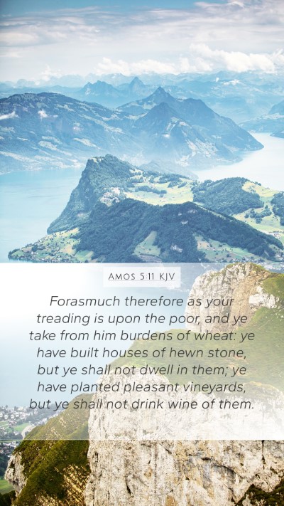 Amos 5:11 KJV Bible Verse Image