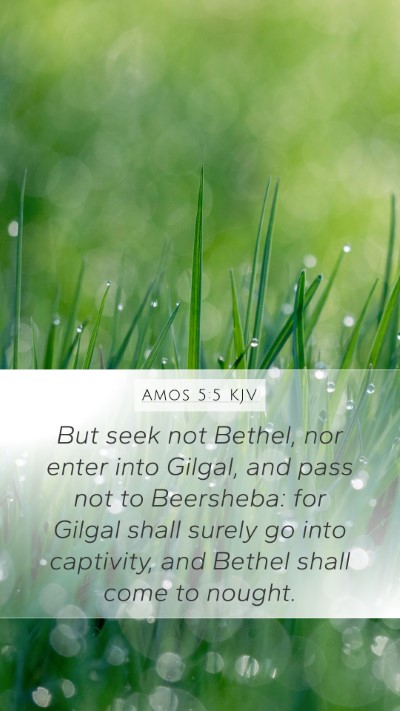 Amos 5:5 KJV Bible Verse Image