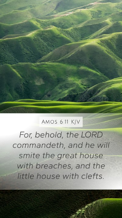 Amos 6:11 KJV Bible Verse Image